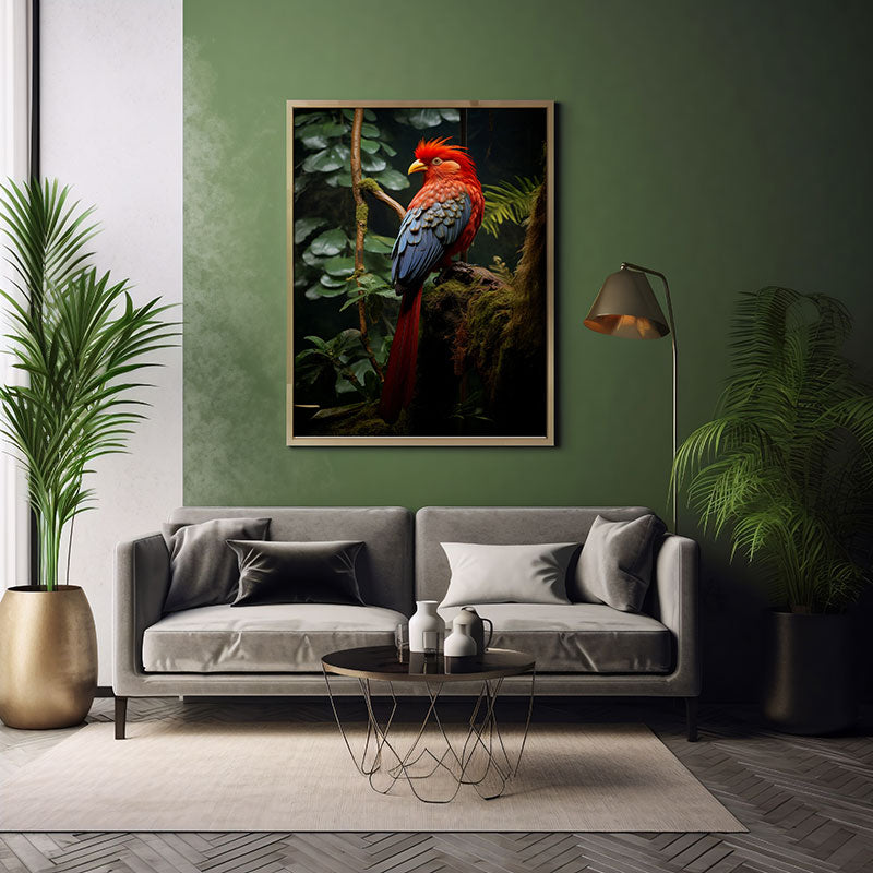 Tropical Andean Bird Jungle Bird Print Wall Art Poster Exotic Bird Art Decor