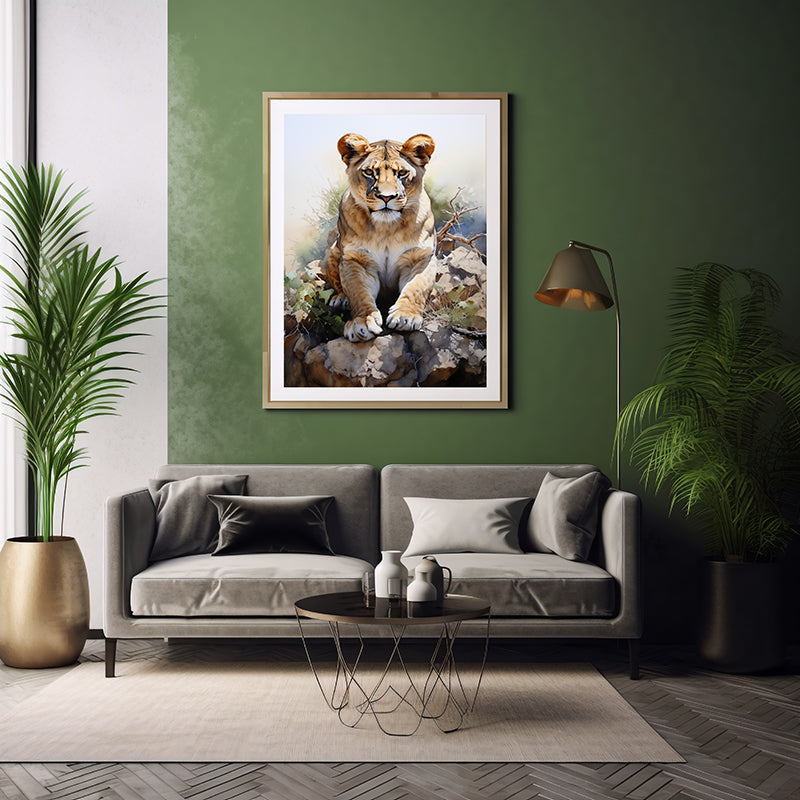 Lion Chronicles Safari Art Posters, Jungle Wild Animal, Animal Print Poster