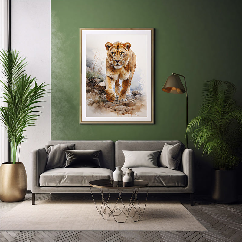 Lionhearted Decor: Safari Art Prints for Safari Animal, Animal Print Poster