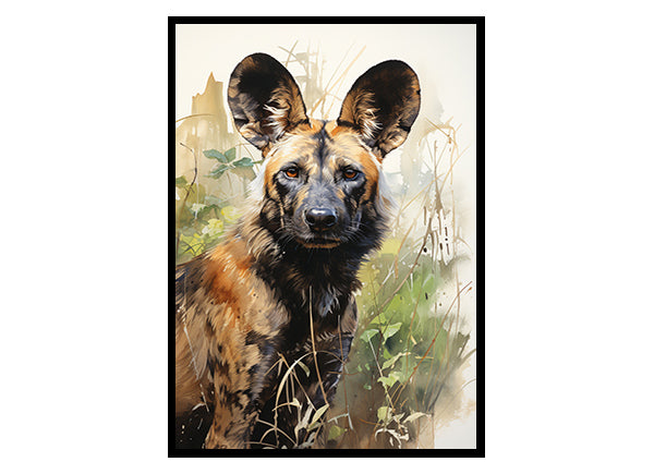 Safari Symphony African Wild Dog Posters, Jungle Wall Print, Animal Print, Poster