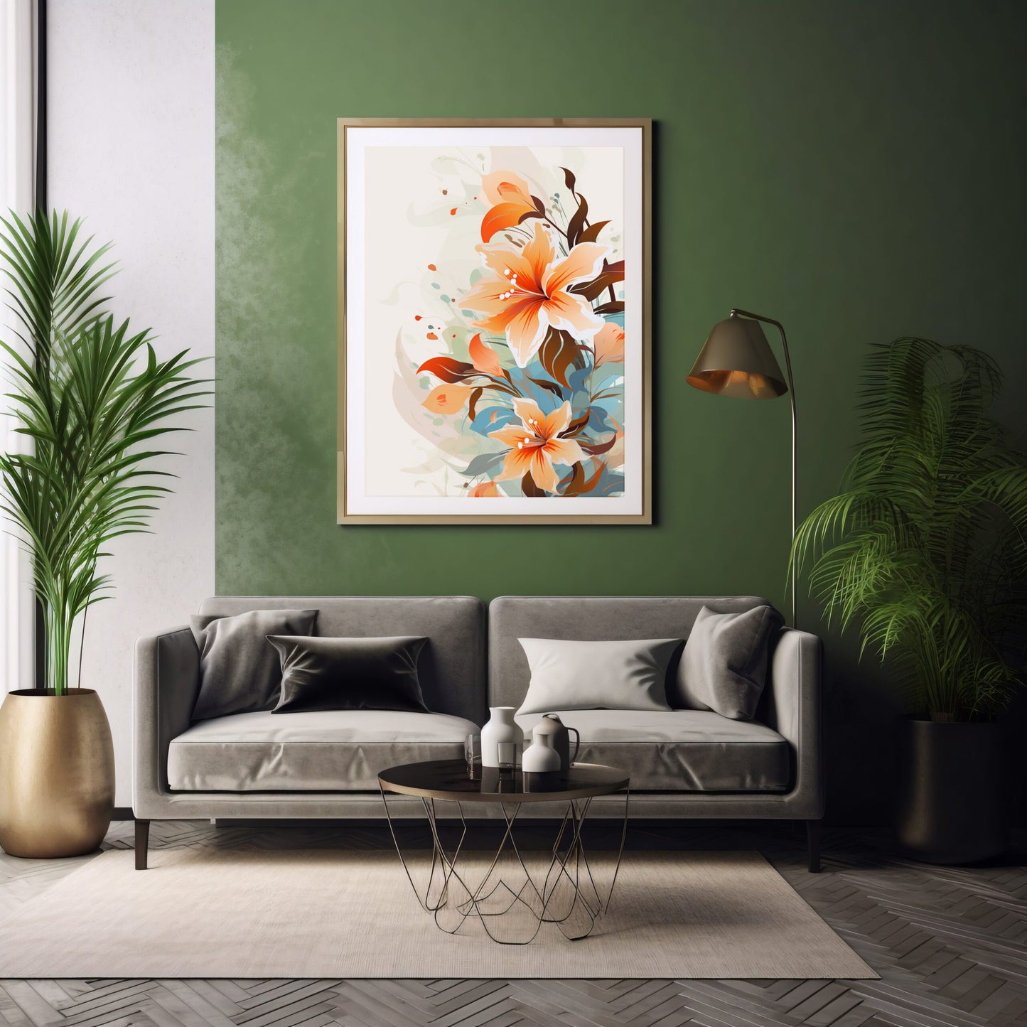 Petals in Harmony Exquisite Floral Line Drawings Flower Wall Art Print Poster