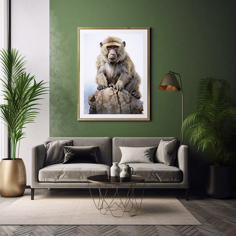 Baboon Art Prints for Wall Decor, Animal, Jungle Wildlife Art Print, Poster
