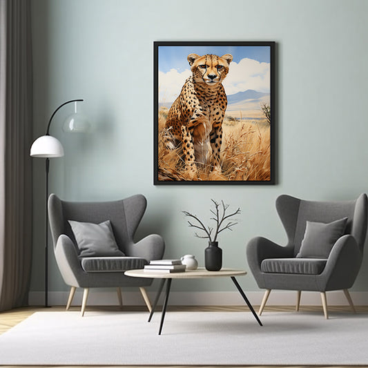Into the Wild: Cheetah Safari, Jungle Wildlife Art, Animal Art Poster Print