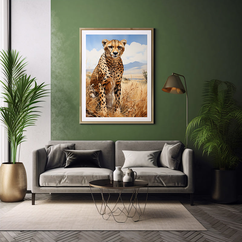 Into the Wild: Cheetah Safari, Jungle Wildlife Art, Animal Art Poster Print