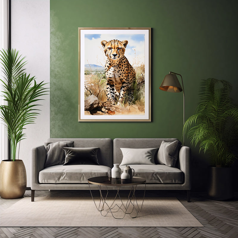 Jungle Animal, Cheetah, Safari Animal, Wildlife Art, Animal Print, Animal Art Poster