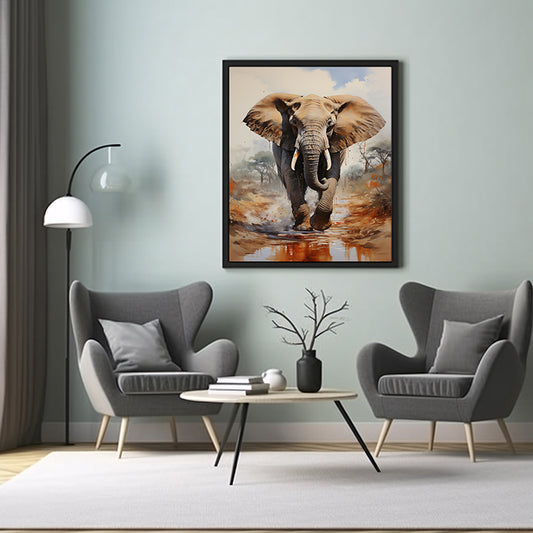 Elephant Safari Prints, Jungle, Safari Animal, Wildlife Art Decor Poster