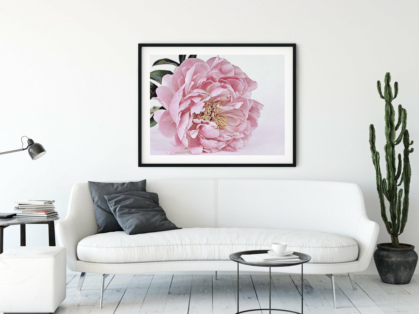 Large Pink Peony Flower Poster Print Wall Art Home Decor