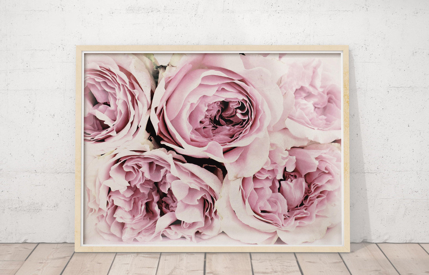 Large Bunch of Pink Peony Flowers Poster Print Wall Art Decor