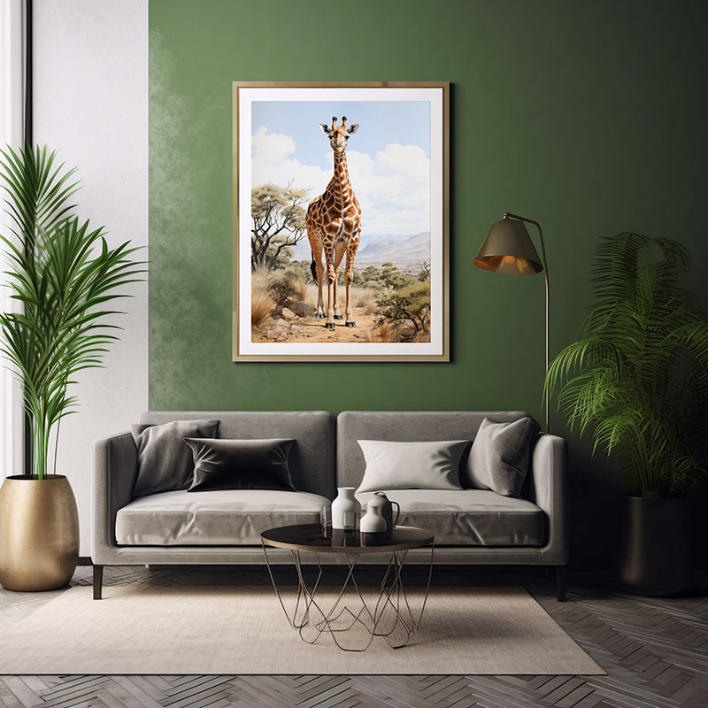 Wild Giraffe Art Prints Bring Nature into Your Home, Wildlife Jungle Poster Print