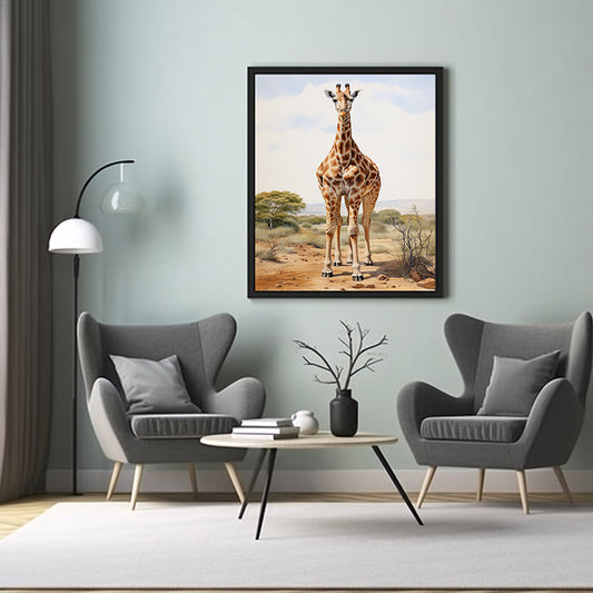 Elegant Necks: Giraffe Safari Prints, Jungle Print Wildlife Art Decor Poster Print
