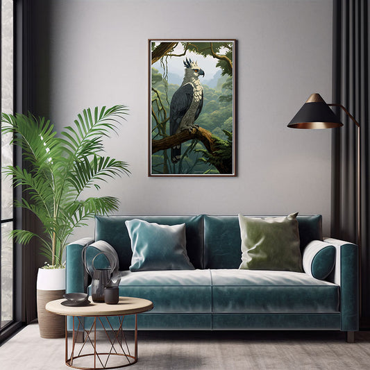 Harpy Eagle Bird Print Jungle Bird Print Wall Art Print Tropical Bird Poster