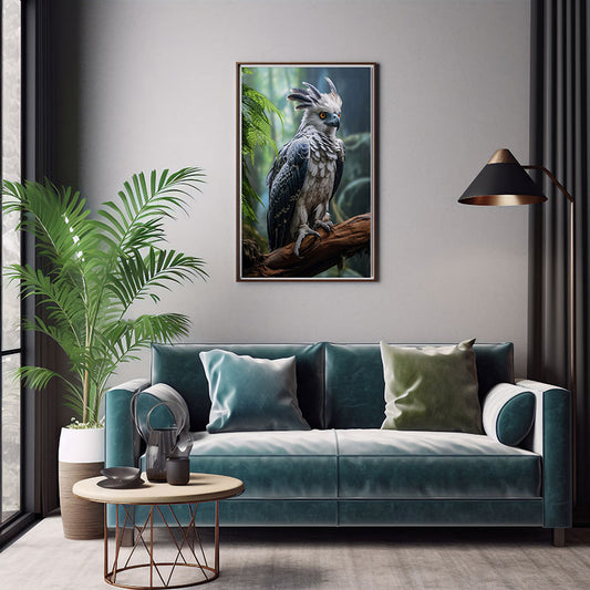 Harpy Eagle Bird Print Jungle Print Wall Art Print Tropical Bird Poster