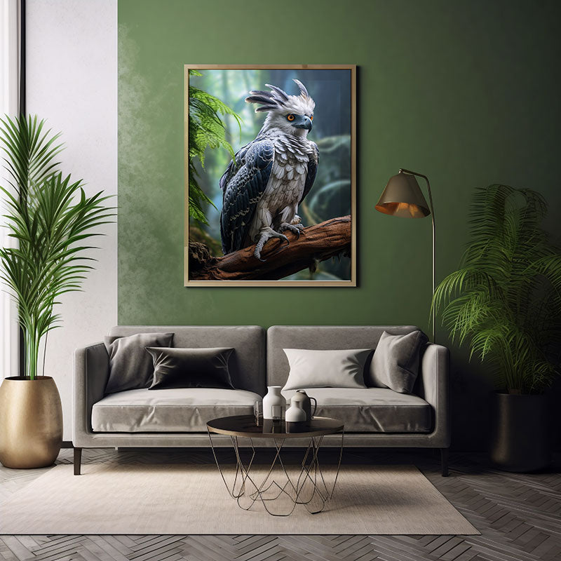 Harpy Eagle Bird Print Jungle Print Wall Art Print Tropical Bird Poster