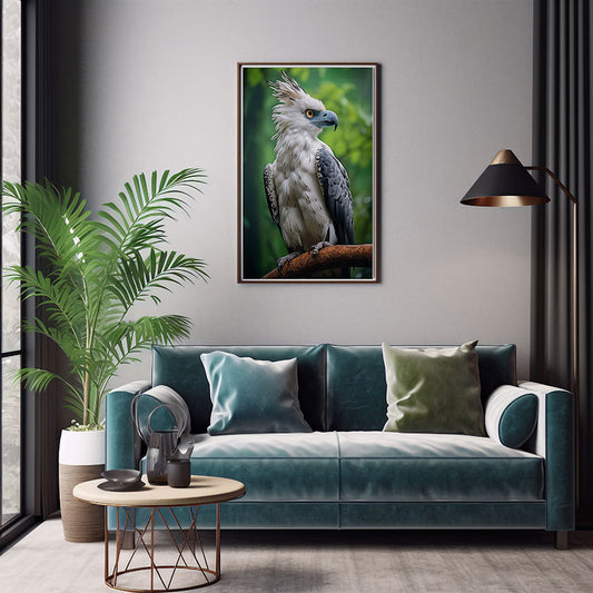 Harpy Eagle Bird Print Jungle Print Wall Art Decor Tropical Bird Poster