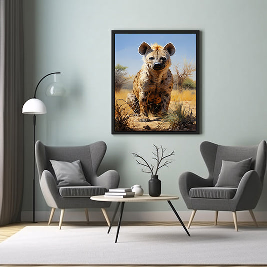 Safari Playfulness: Hyena Posters, Jungle Print Wildlife Art Decor Poster Print