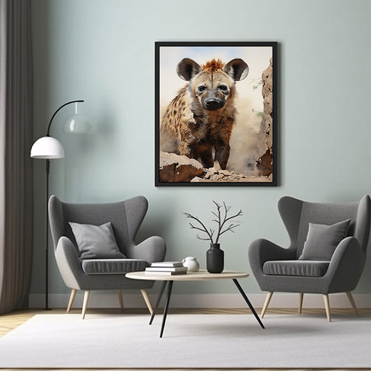 Jungle Chuckles: Hyena Art Prints, Safari Print Wildlife Art Poster Print