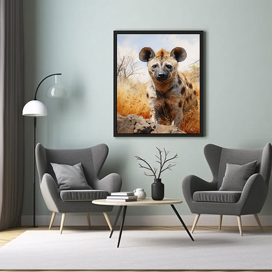 Wild Laughter: Hyena Posters, Jungle Print Wildlife Wall Decor Print Poster