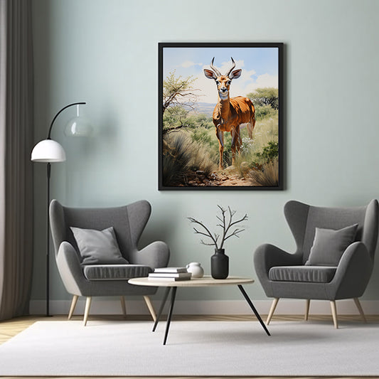 Captivating Impalas: Safari Posters, Safari Animal, Wildlife Wall Print Poster