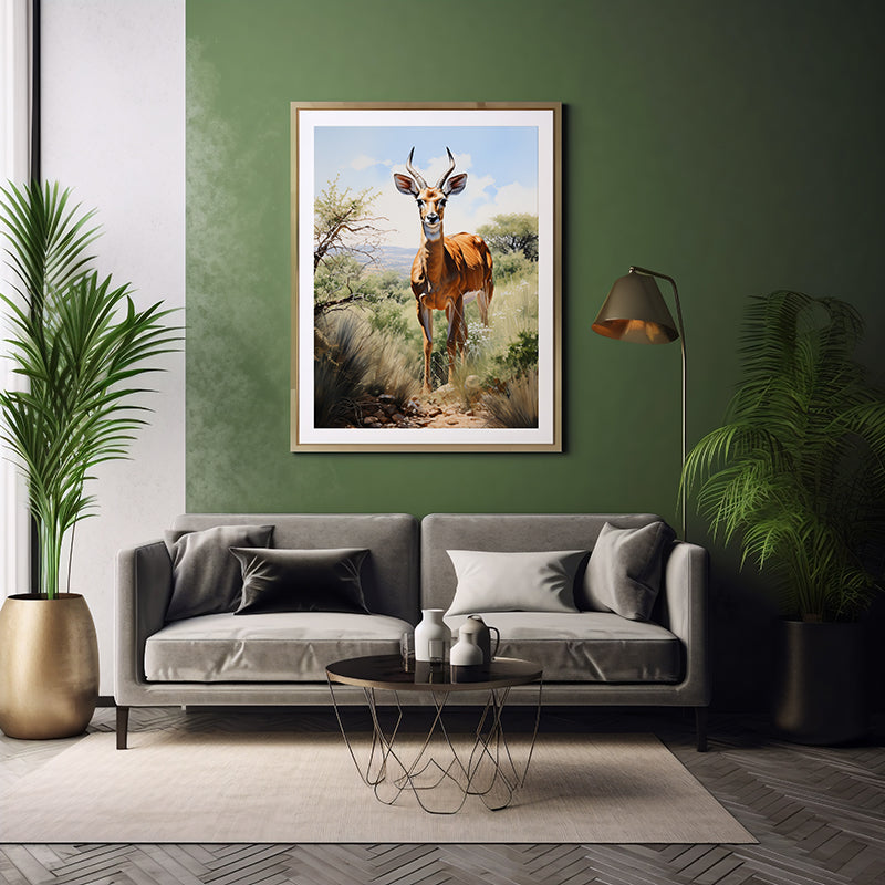 Captivating Impalas: Safari Posters, Safari Animal, Wildlife Wall Print Poster
