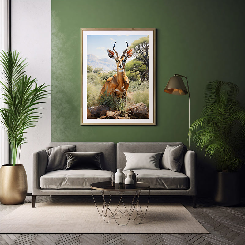 Impala Elegance Wildlife Art Prints, Jungle Print Poster