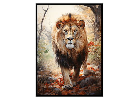Wild Lion Safari Collection, Jungle Print Wildlife Art Decor, Lion Art Print Poster