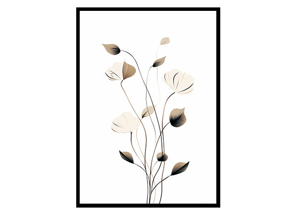 Floral Simplicity Minimalist Botanical Prints, Flower Wall Art Print Poster