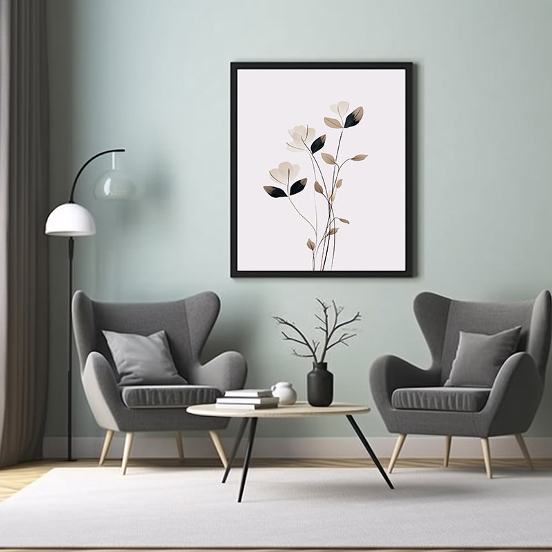 Floral Line Art Prints - Instant Wall Elegance, Flower Wall Art Print