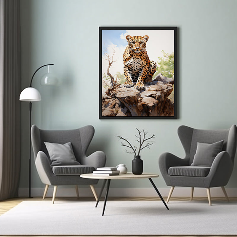 Into the Wild Leopard Safari Animal, Jungle Print Poster