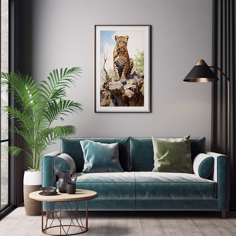 Into the Wild Leopard Safari Animal, Jungle Print Poster