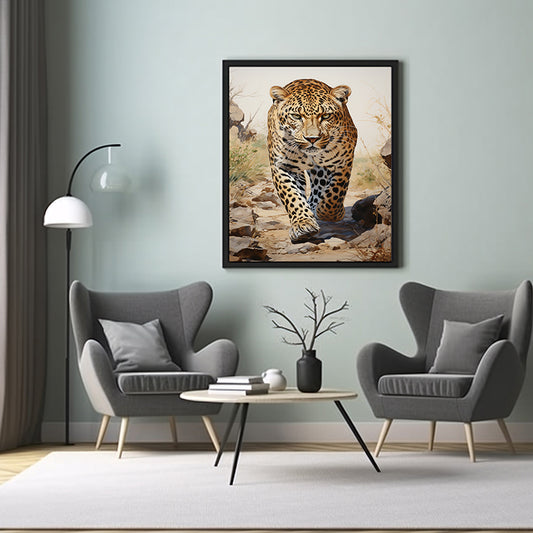 Leopard Grace: Safari Art Posters, Jungle Poster, Wildlife Art Print