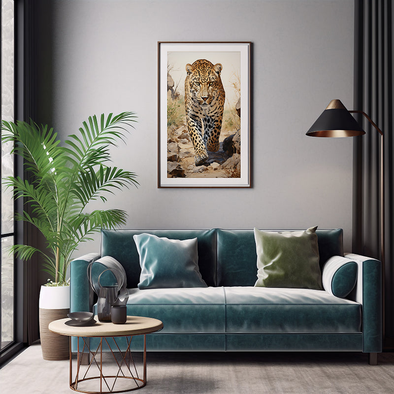 Leopard Grace: Safari Art Posters, Jungle Poster, Wildlife Art Print