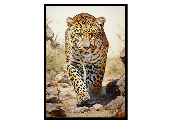 Leopard Grace: Safari Art Posters, Jungle Poster, Wildlife Art Print
