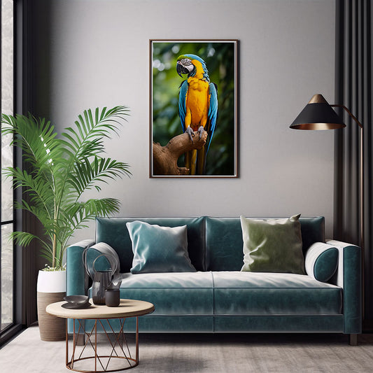 Macaw Parrot Exotic Jungle Bird Poster Wall Art Print Tropical Bird Print