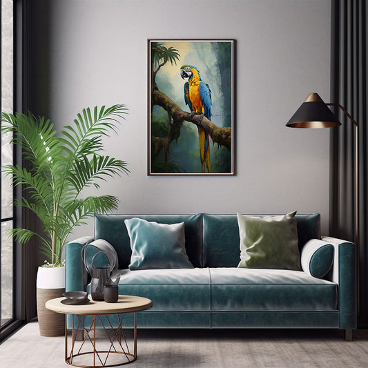 Macaw Exotic Parrot Jungle Bird Poster Wall Art Print Tropical Bird Print