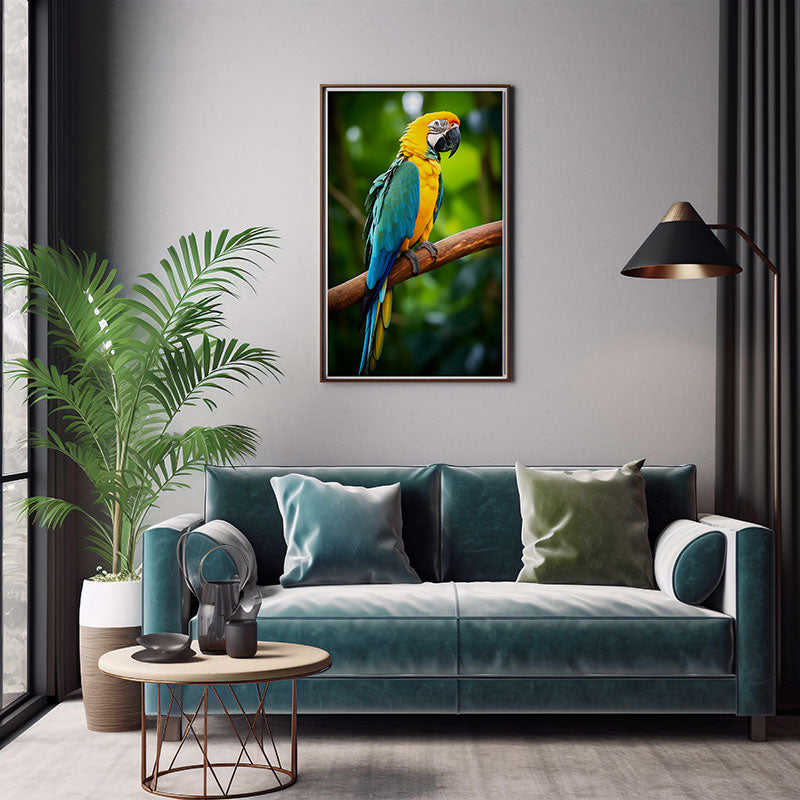 Macaw Parrot Jungle Bird Poster Wall Art Decor Tropical Exotic Bird Poster