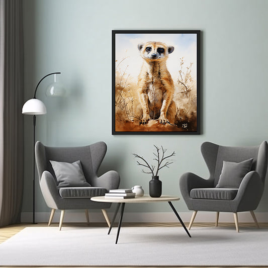 Meerkat Wonder Wildlife Art Prints, Jungle Poster, Meerkat Art Print