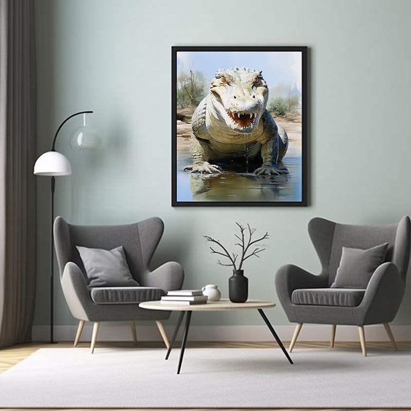 Wild Beauty Crocodile Art Prints, Jungle SafariPoster, Wildlife Art Print