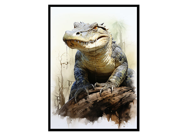 Crocodile Poster, Crocodile , Safari Animal, Jungle Poster, Wildlife Art, Croc Art Print