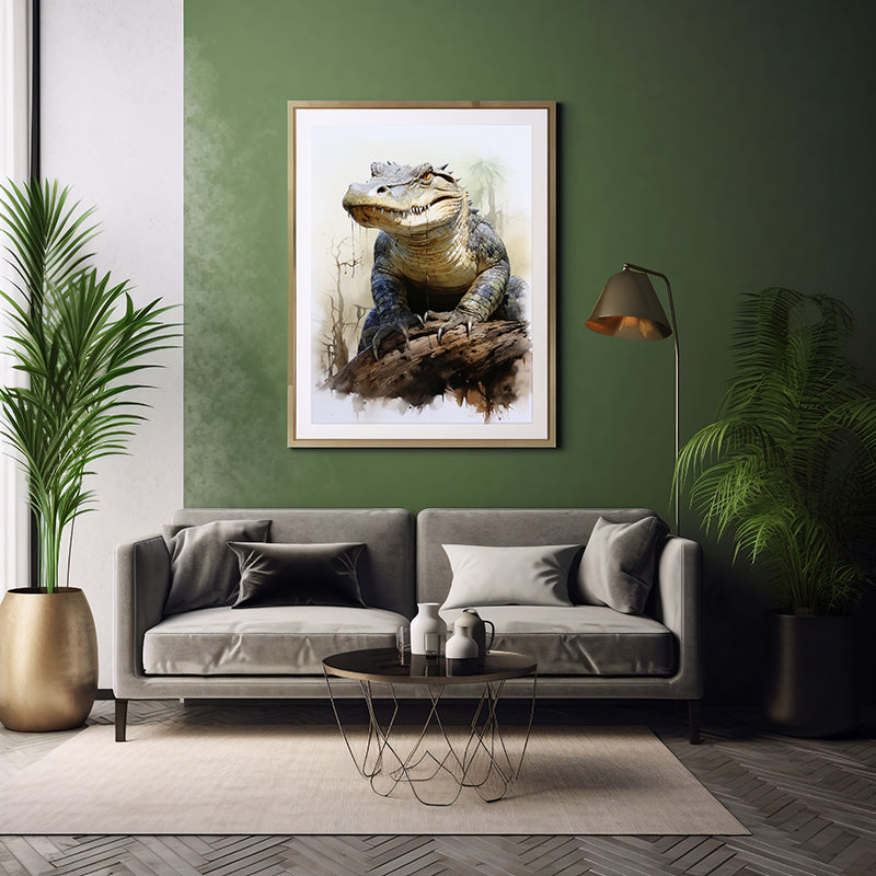 Crocodile Poster, Crocodile , Safari Animal, Jungle Poster, Wildlife Art, Croc Art Print