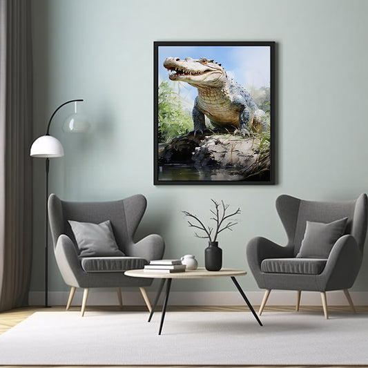 Safari Crocs Unleashed: Art Printsl, Jungle Poster,  Wildlife Art, Croc Art Print