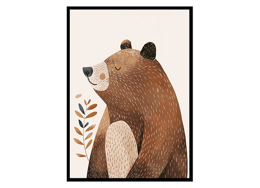 Bear Illustration Nursery Wall Decor Art Decor Poster Print