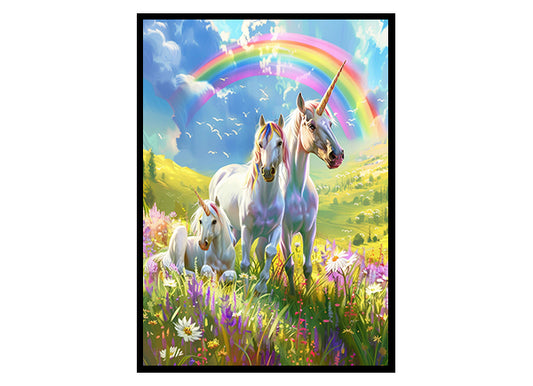 Unicorn Dreamscape Rainbow Wall Art Decor Poster Print