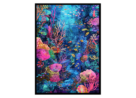 Aquatic Lagoon Under the Sea Wall Art Decor Poster Print