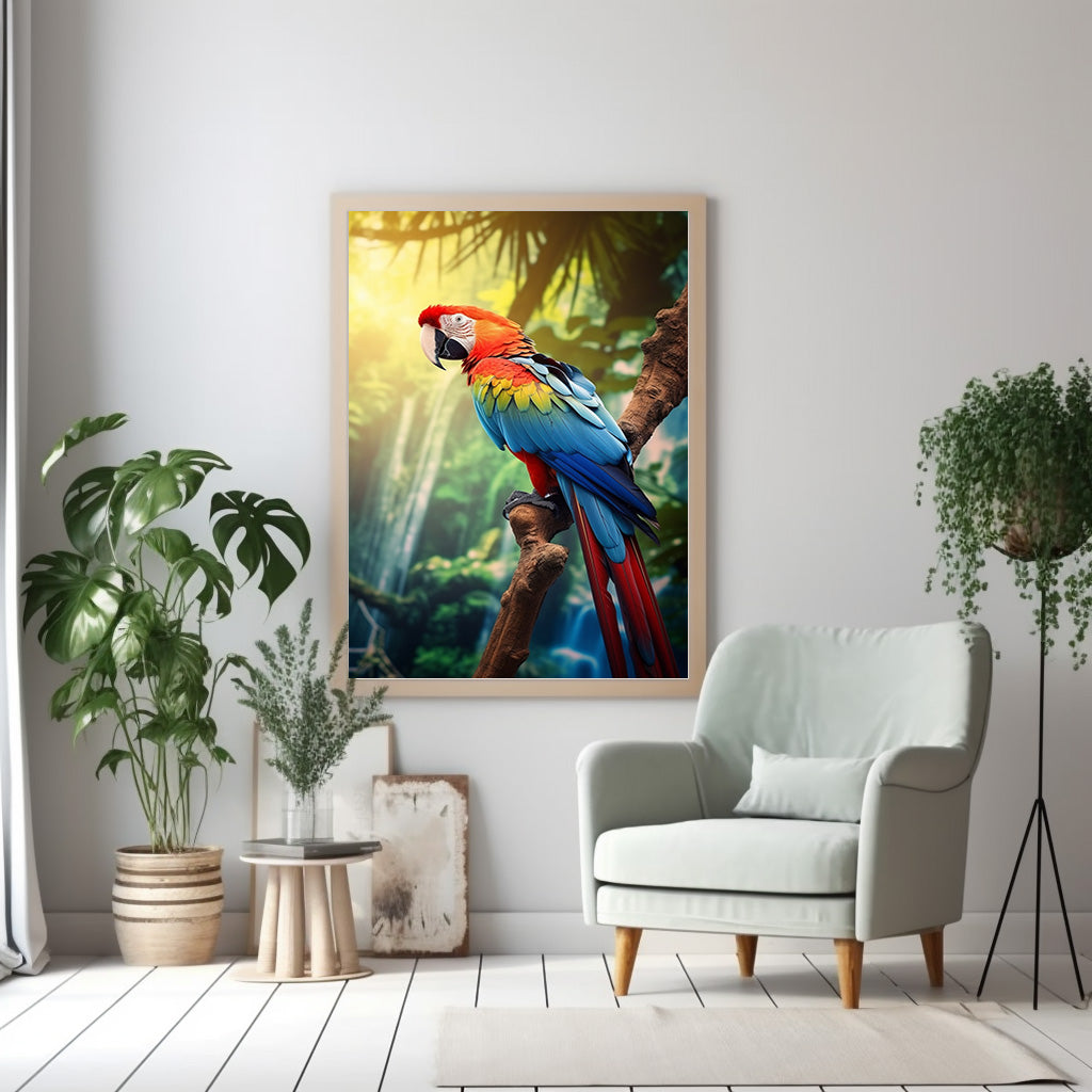 Parrot Bird Print, Bird Poster, Bird Wall Art, Parrot Art, Parrot Poster