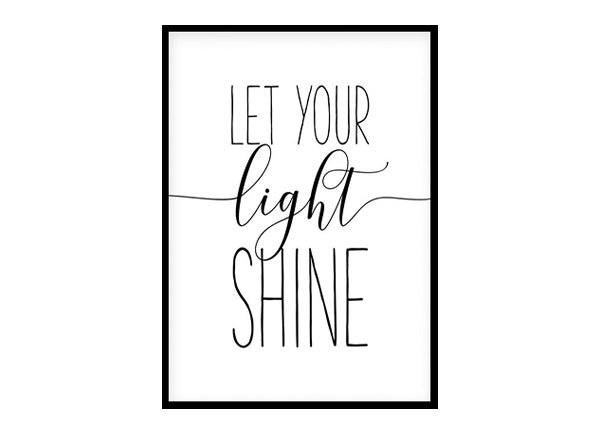 "Let Your Light Shine" Bible Verse Poster Print