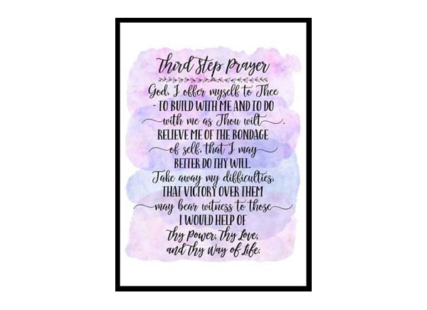 "Third Step Prayer" Bible Verse Poster Print