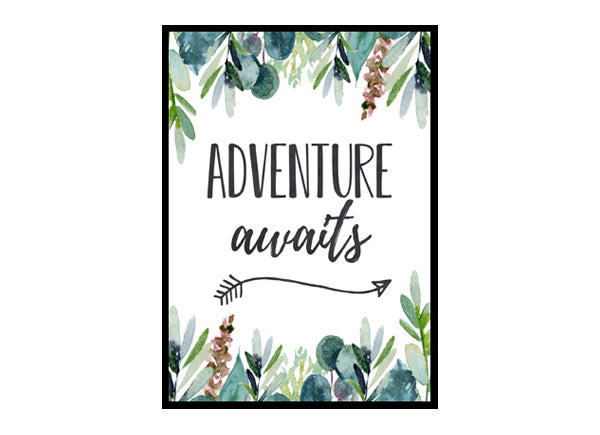 "Adventure Awaits" Boys Nursery Poster Print