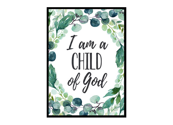 "I Am A Child Of God" Boys Nursery Poster Print