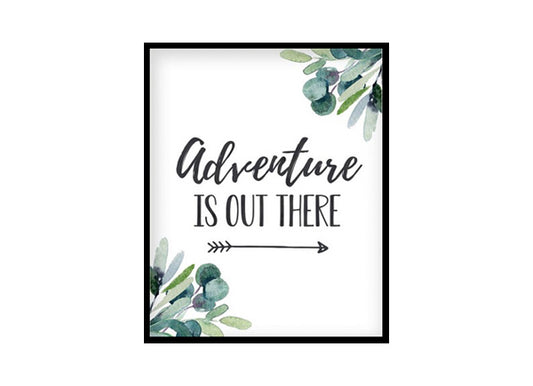 "Adventure Is Out There" Boys Nursery Poster Print