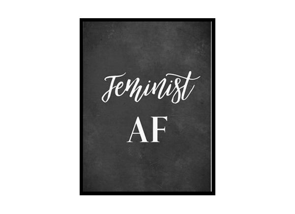 "Feminist AF" Girls Quote Poster Print